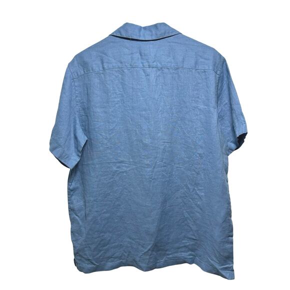 C & C California Men's 100% Linen Button Front Resort Camp Shirt M Medium NWOT - Picture 7 of 7